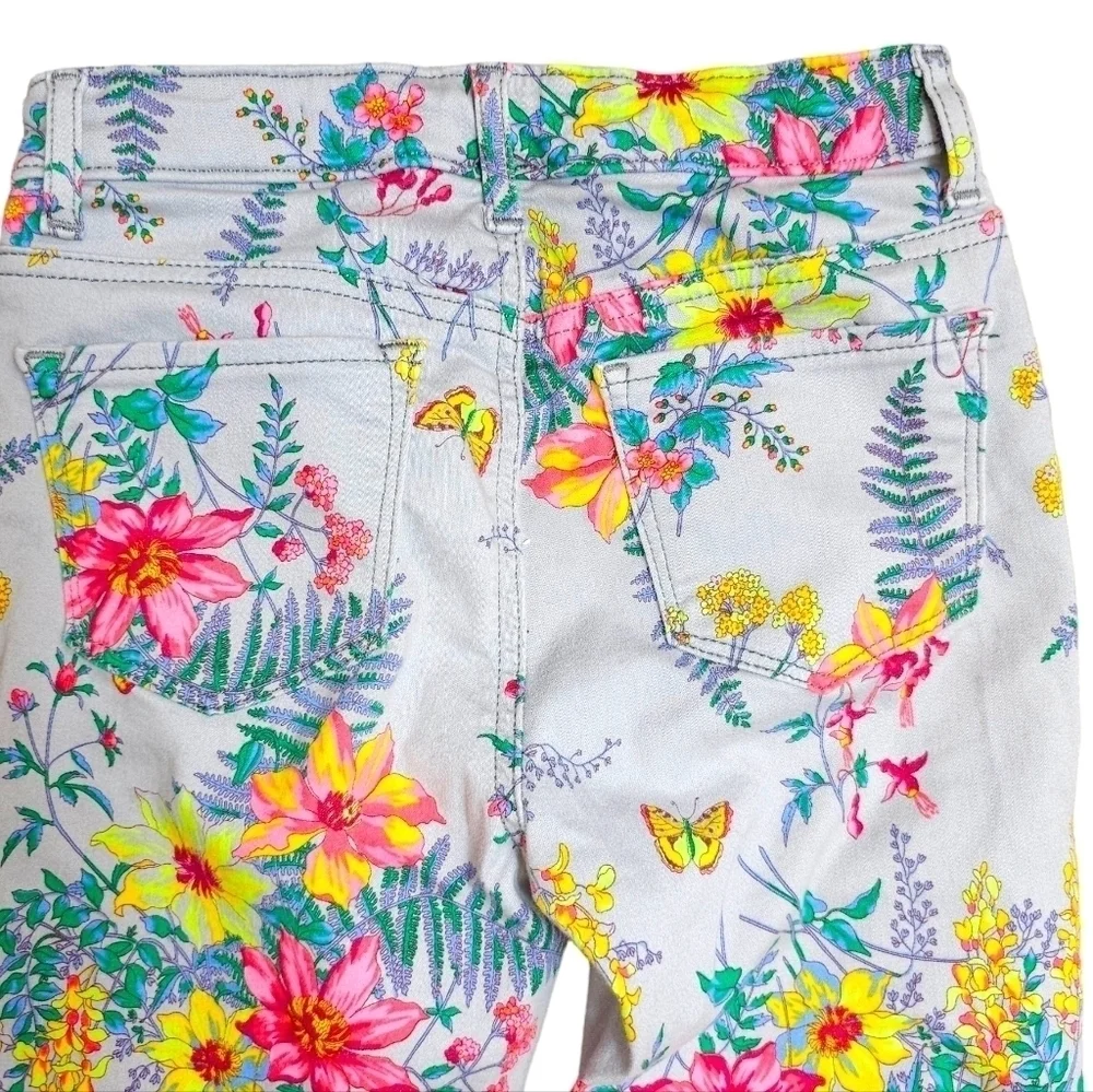 Gap Denim Girls Gray Floral Jeggings